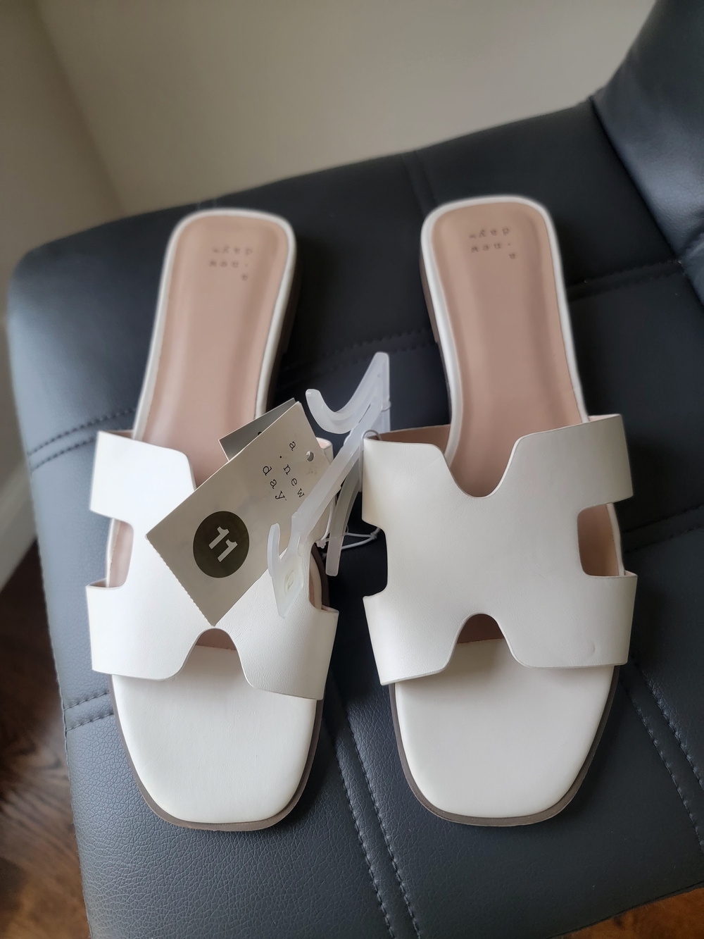 Women’s Nina Slide Sandals - A New Day™ White 11